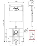 Koleno odpadu pro podomítkový rám Kerra "K-50 SLIM" 125010006