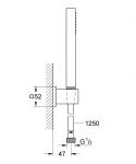 GROHE - Euphoria Cube Set sprchové hlavice, držáku a hadice, chrom 27703000