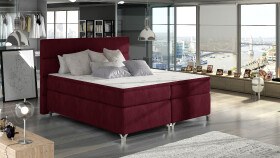 Boxspring Amadeo Rozměr: 140 x 200 cm, látka: Riviera 59, Varianta: S LED osvětlení