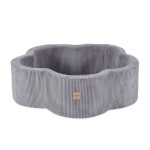 PLUSH NEST PLUSH NEST Suchý bazén Květinová zóna 95 × 30 cm prémiový manšestr šedý a 300 míčky