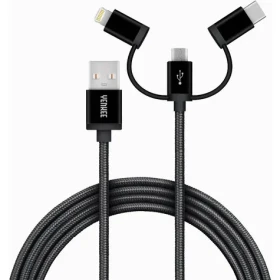 YENKEE YCU 400 BK Kabel USB-A (M) - Micro USB (M) USB-C (M) Lightning (M) 1m černá (8590669272723)