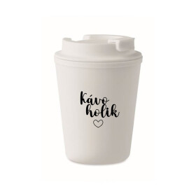 KÁVOHOLIK - bílý termohrnek 300 ml