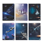 Elisa poznámkový sešit Robots, A5, 80 g, 40 listů, linka, mix 6 motivů - 10ks