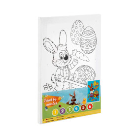 Malování na plátno Zajíc a kárka 30x20 cm