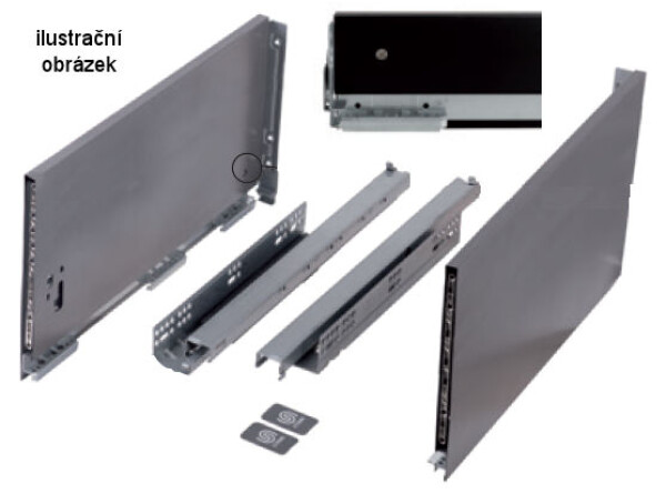Strong výsuv StrongMax 500/249mm černý (503026)
