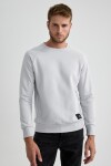 DEFACTO Regular Fit Woven Label Basic Sweatshirt