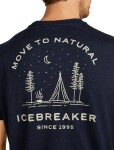 Pánské merino triko s krátkým rukávem ICEBREAKER Mens 150 Tech Lite SS Tee Peaceful Pass, Midnight Navy velikost: L