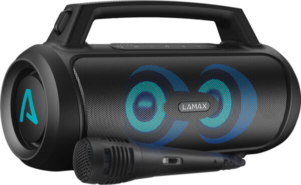 LAMAX PartyGo1 Play / Bluetooth reproduktor / 50 W / IP67 / Bluetooth 5.3 / USB-C / Karaoke mikrofon (LXPSMPGO1PLBA)