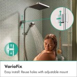 HANSGROHE - Activera Q Sprchový set bez baterie, 29x18 cm, 2 proudy, EcoSmart, chrom 28757000