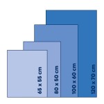 KELA Koupelnová předložka Maja 100% polyester mrazově modrá 65,0x55,0x1,5cm KL-23554