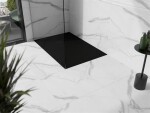 MEXEN/S - Stone+ obdélníková sprchová vanička 100 x 80, černá, mřížka černá 44708010-B