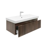 Koupelnová skříňka s baterií a umyvadlem SAT Evolution 1 98x30x44,8 cm ořech mat SATEVO100NAU1B SATEVO100NAU1B