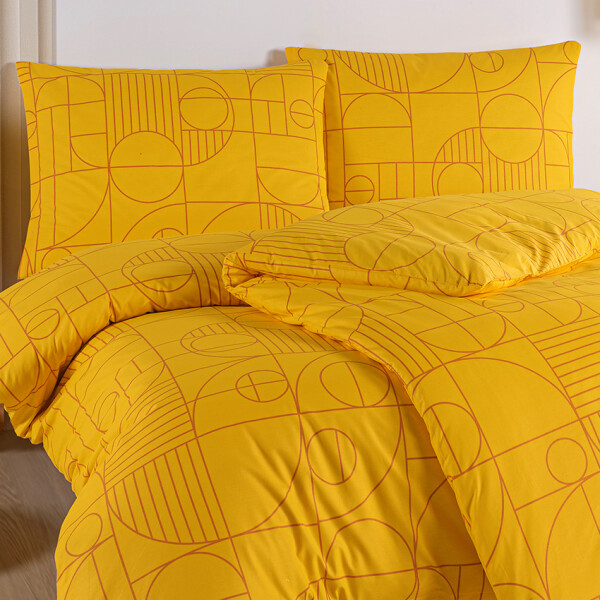 Bavlněné povlečení Geo Ray Flower Velikost: 140x220 + 70x90 cm