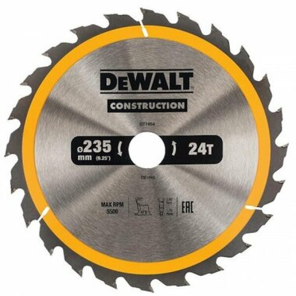 DeWALT DT1954 Pilový kotouč 235 x 30 mm, 24 zubů