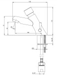 DEANTE - Press chrom - Umyvadlová baterie samouzavírací, s regulací teploty BBH_028R