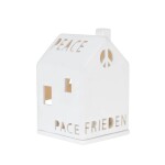 Räder Porcelánový svícen domeček Peace, bílá barva, porcelán