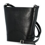 Luxusní dámská kožená crossbody kabelka Yllva, černá