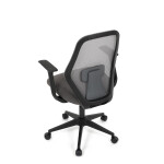 Židle kancelářská, látka šedá, houpací mechanismus, kolečka pro tvrdé povrchy