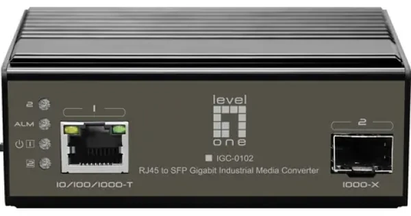 LevelOne IGC-0102 / Mediakonvertor / RJ45-SFP / Gigabit Ethernet / DIN lišta / Industrial (IGC-0102)