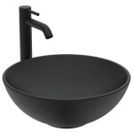 IDEAL STANDARD - Strada Umyvadlo na desku, průměr 41 cm, bez přepadu, černá K0795V3