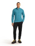 ICEBREAKER Mens 260 Waffle Knit Wander LS Half Zip, Topaz (vzorek) velikost: M