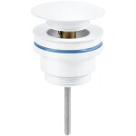 CERANO Umyvadlová výpusť - 5/4“ click-clack - univerzální - bílá matná