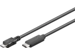 PremiumCord propojovací kabel USB 3.1 type C na USB 2.0 micro-B černá 1m (ku31cb1bk)