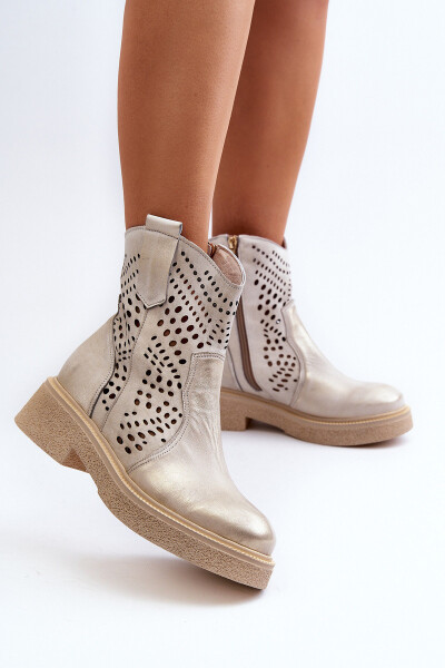 Dámské kůže Díra Botky kovbojka Zlaté Lewski 3305/2 37