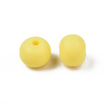 Korálky z polymeru - 7 mm x 5,5 mm - žluté - 10ks