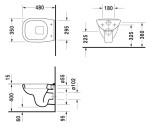 DURAVIT - D-Code Závěsné WC, s HygieneGlaze, alpská bílá 22110920002