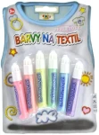 CREATOYS Barvy na textil perleťové 6 ks / Výtvarná sada / od 3 let (FBP076B)