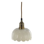 Chic Antique Stropní lampa Lunel Enamel Cream, krémová barva, kov