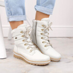 Kožené nepromokavé zateplené boty Remonte W RKR629 white 40