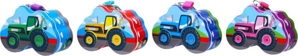 Pokladnička W010910 plechová traktor 14x10 cm