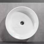 VILLEROY & BOCH - Collaro Umyvadlo na desku, průměr 400 mm, CeramicPlus, Stone White 4A1840RW