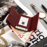 Trendy dámská mini kožená peněženka Haidis, červená