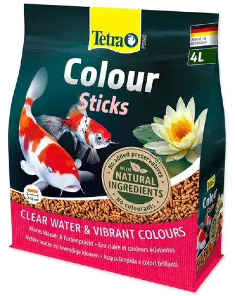 Tetra Pond Colour Sticks / Krmivo pro jezírkové ryby / Koi kapr / pelety / pro vybarvení / 4 l (A1-170148)