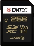 EMTEC SpeedIN Pro 256GB / UHS-I U3 V30 / class 10 / čtení: 100MBs / zápis: 50MBs (ECMSD256GXC10SP)