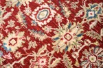 DumDekorace Kulatý vintage koberec červeno béžový Šírka: 170 cm