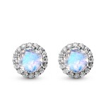 Emporial stříbrné peckové náušnice GU-DR2564E-SILVER-MOONSTONE