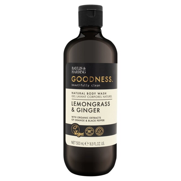 Baylis & Harding Přírodní sprchový gel Goodness Lemongrass/Ginger 500 ml, hnědá barva, plast