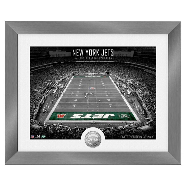 Obraz New York Jets NFL Art Deco Stadium Silver Coin