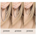 Stříbrné náušnice kruhy - průměr 40 mm, stříbro 925/1000, Stříbrná 4 cm