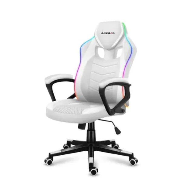 Huzaro Force 2.5 Mesh RGB bílá / Herní židle / nastavitelná / nosnost až 140 kg / látka síťovina (HZ-FORCE 2.5 RGB WHITE MES)