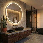 REA - Zrcadlo LED 50cm MMJ BRUSH SILVER HOM-06549