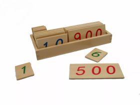 Moyo Montessori Moyo Montessori Malé dřevěné karty s čísly 1-1000