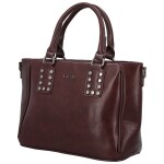 Trendy dámská koženková kabelka do ruky Liliane, tmavě vínová