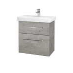 Dřevojas - Umyvadlová skříňka GO SZZ2 60 - D01 Beton / Úchytka T04 / D01 Beton 148584E