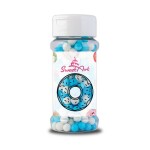 SweetArt cukrové perly modré a bílé 7 mm (80 g)