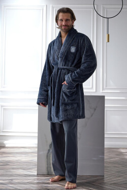 Župan L&L 2664 Elegant M–2XL grafit XL-182/120/116